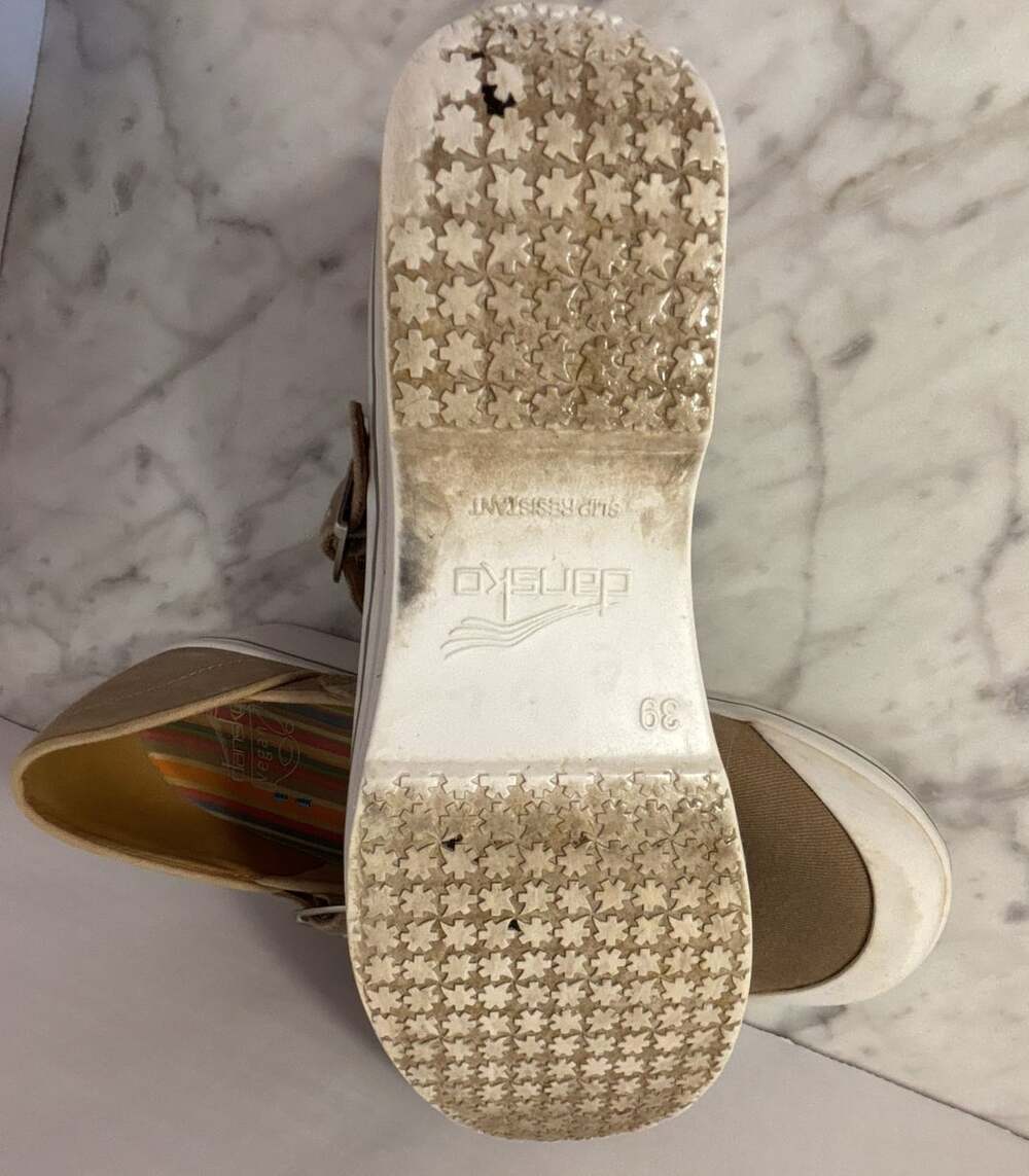 Dansko Valerie Vegan Mary Jane Size EU 39 Khaki Canvas, US 8.5-9 women’s - Picture 4 of 8